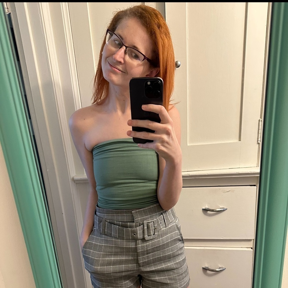 Be Cool Green Tube Top Size Small